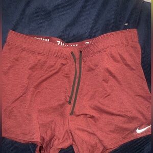 Nike Red/Burgundy Athletic Shorts